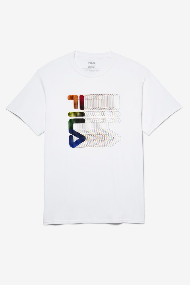 Fila T-Shirt Mens White - Marathon - Philippines 7540963-DT